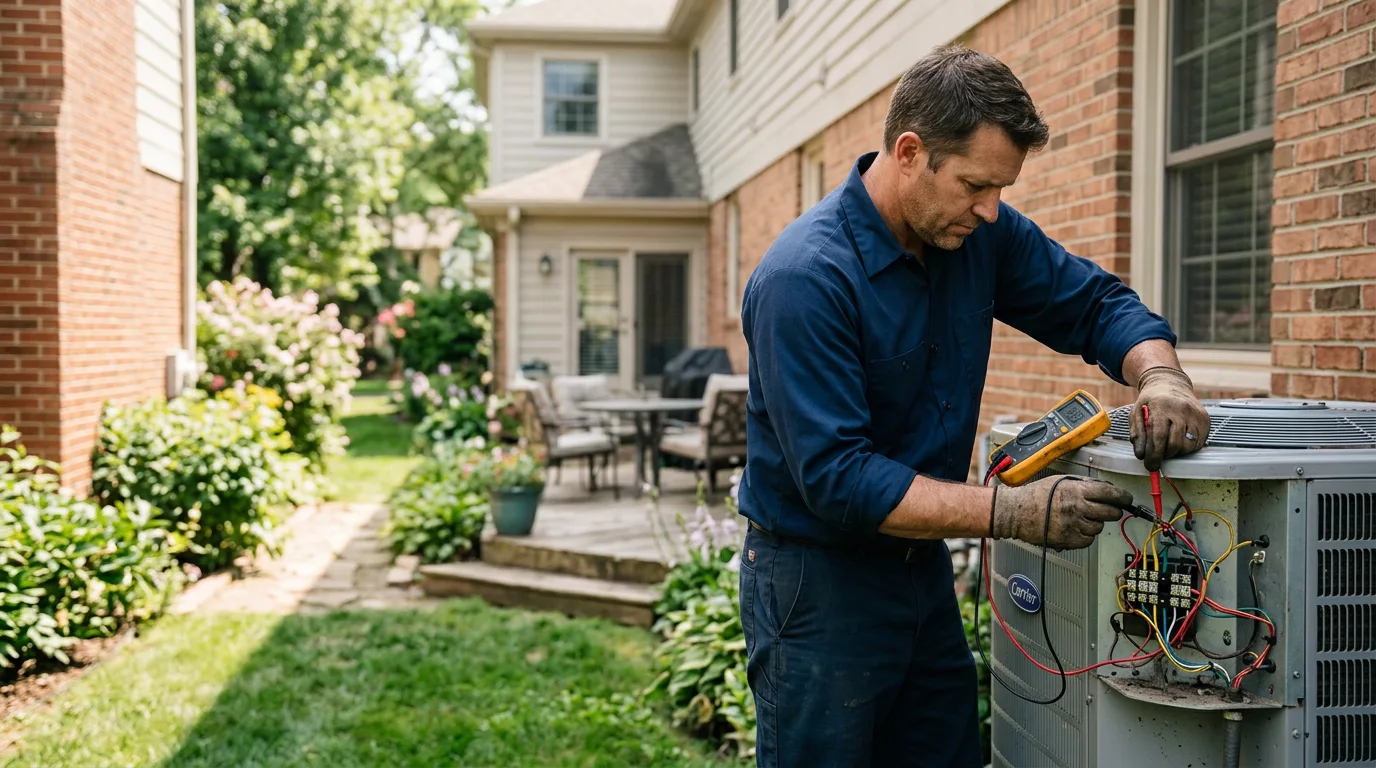 HVAC technician working near Saint Louisville, OH